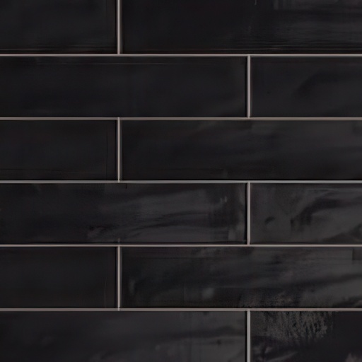 Obsidian 6x24 Glossy Large Format Subway Tile (Obsidian: Jet Black)