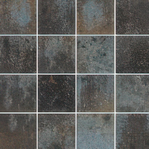 Cascade 3x3 Metallic Porcelain Mosaic Tile (Cascade: Blue)