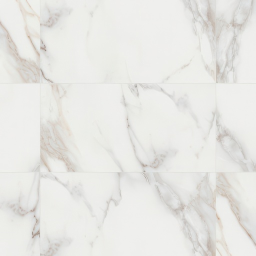 Epic 12x24 Satin or Polished Marble Look Porcelain Tile (Epic: Calacatta, Polished)