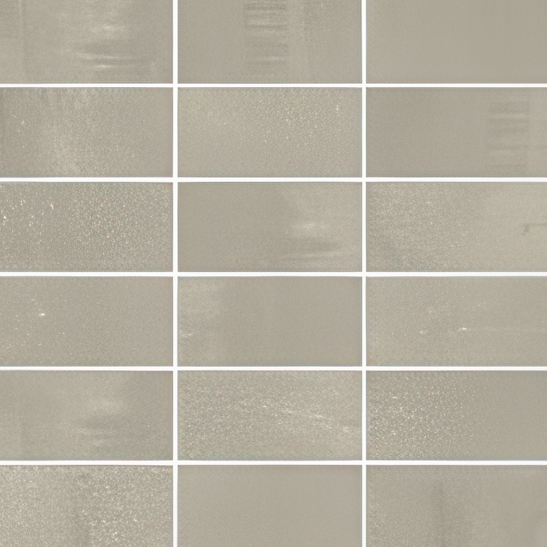 Colossal 2x4 Stacked Matte Cement Look Porcelain Mosaic Tile (Colossal: Pewter)