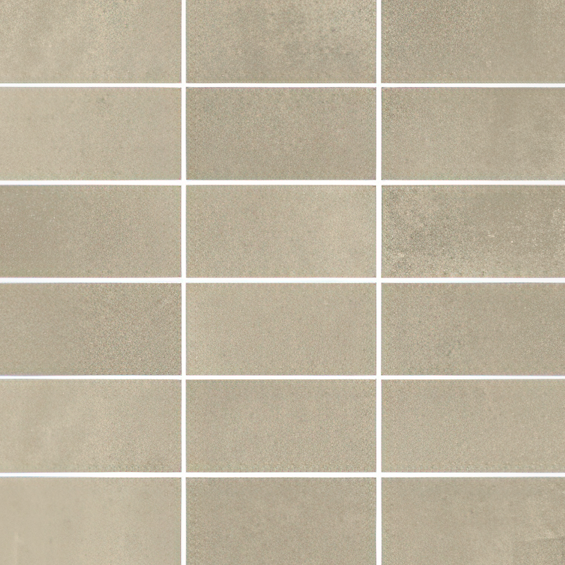 Colossal 2x4 Stacked Matte Cement Look Porcelain Mosaic Tile (Colossal: Putty)