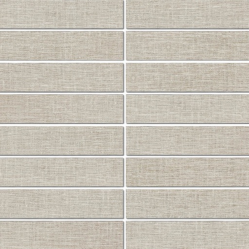 Enchanted 1.5x6 Stack Matte Fabric Look Porcelain Mosaic Tile (Enchanted: Beige)