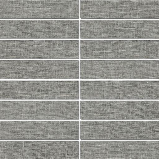 Enchanted 1.5x6 Stack Matte Fabric Look Porcelain Mosaic Tile (Enchanted: Charcoal)
