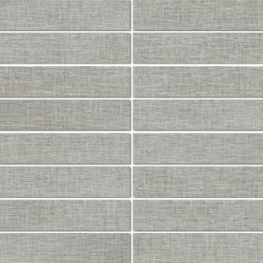 Enchanted 1.5x6 Stack Matte Fabric Look Porcelain Mosaic Tile (Enchanted: Grey)
