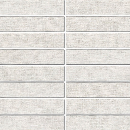 Enchanted 1.5x6 Stack Matte Fabric Look Porcelain Mosaic Tile (Enchanted: Ice)