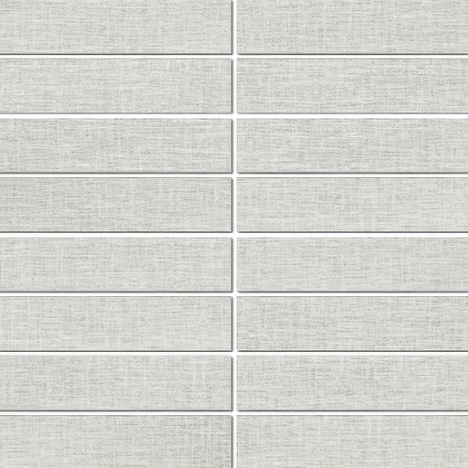 Enchanted 1.5x6 Stack Matte Fabric Look Porcelain Mosaic Tile (Enchanted: Pewter)