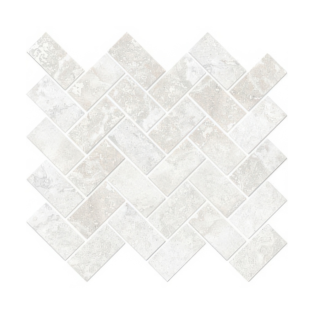 Fantasy 1.5x3 Herringbone Natural or Lappato Finish Travertine Look Porcelain Mosaic Tile