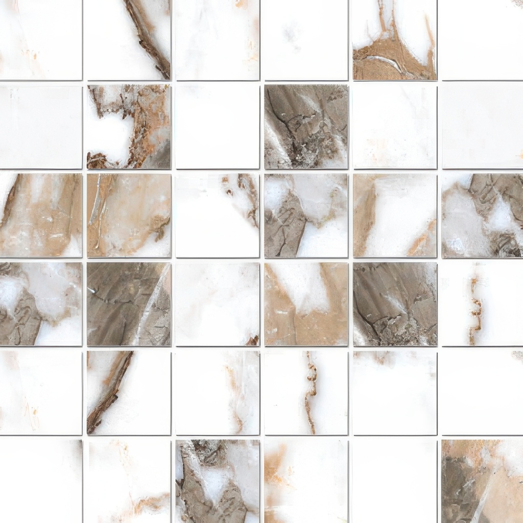 Epic 2x2 Satin or Polished Marble Look Porcelain Mosaic Tile