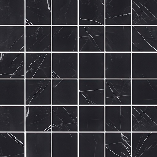 Epic 2x2 Satin or Polished Marble Look Porcelain Mosaic Tile (Epic: Nero Marquina, Satin)