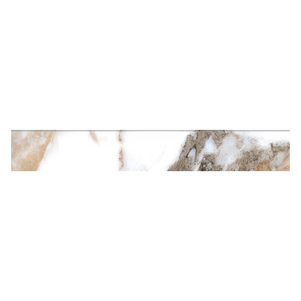 Epic 4x24 Satin or Polished Marble Look Porcelain Bullnose Tile