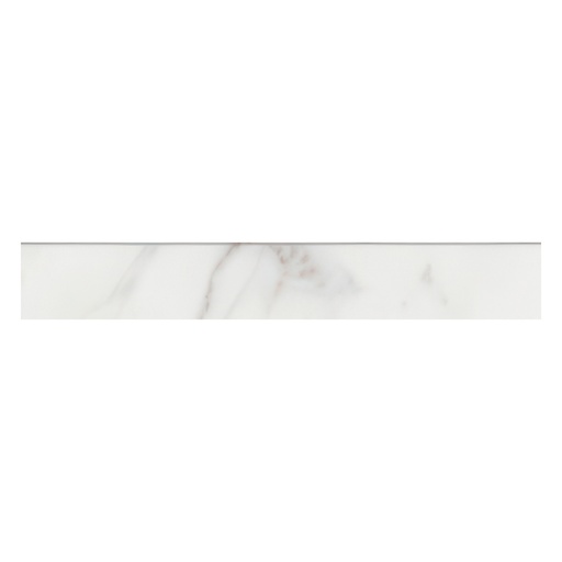 Epic 4x24 Satin or Polished Marble Look Porcelain Bullnose Tile (Epic: Calacatta, Satin)