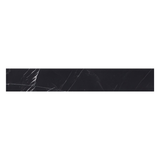 Epic 4x24 Satin or Polished Marble Look Porcelain Bullnose Tile (Epic: Nero Marquina, Polished)