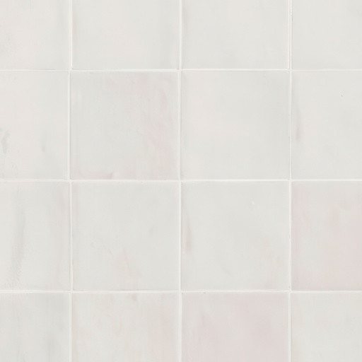 Fusion 4x4 Glossy Zellige Look Ceramic Wall Tile (Fusion: Bianco)