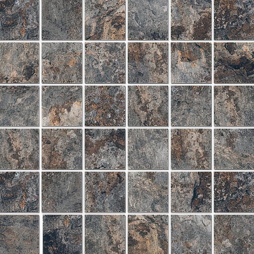 Crystal 2x2 Matte Quartzite Look Porcelain Mosaic Tile (Crystal: Nero)