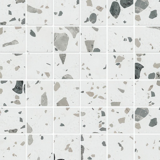 Terrazzo 3x3 Matte Finish Porcelain Mosaic Tile (Terrazzo: Pearl)
