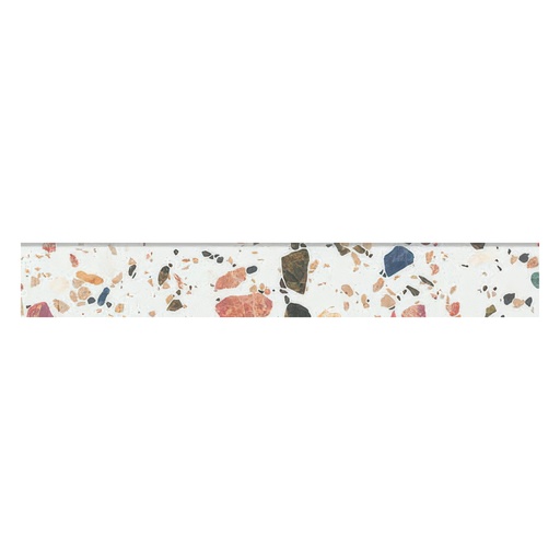 Terrazzo 4x24 Bullnose Matte (Terrazzo: White)