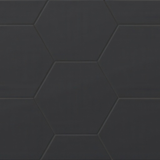 Imagine 6x7 Hexagon Matte Porcelain Tile (Imagine: Black)