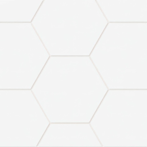 Imagine 6x7 Hexagon Matte Porcelain Tile (Imagine: White)