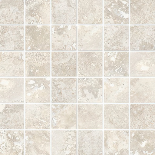 Fantasy 2X2 Natural or Lappato Finish Travertine Look Porcelain Mosaic Tile (Fantasy: Crema, Natural)