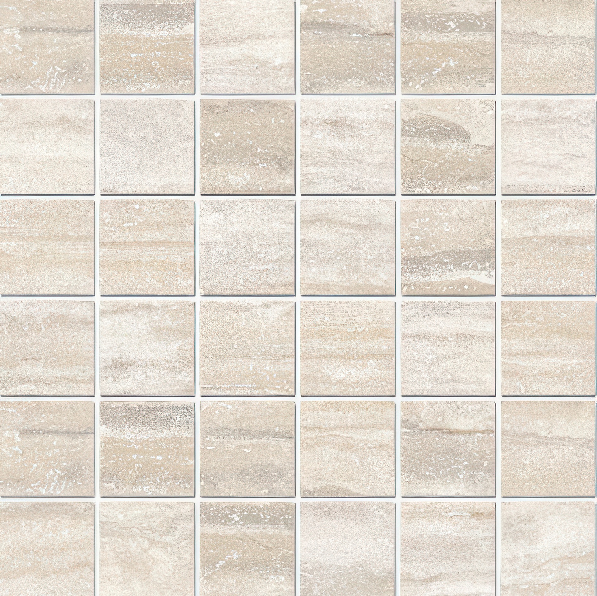Fior Di Bosco 2x2 Vein Cut Travertine Look Porcelain Mosaic Tile (Fior Di Bosco: Bianco)