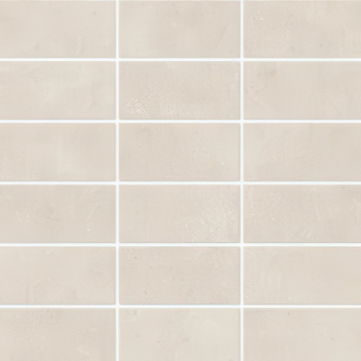 Influence 2X4 Stacked Matte Cement Look Porcelain Mosaic Tile (Influence: Ivory)