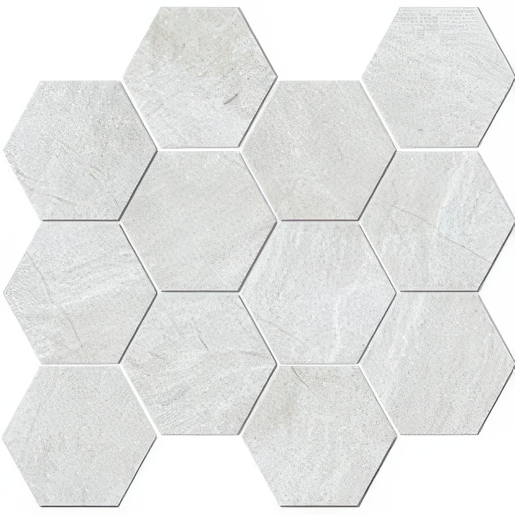 Malta 4in Hexagon Matte Travertine Look Porcelain Mosaic Tile