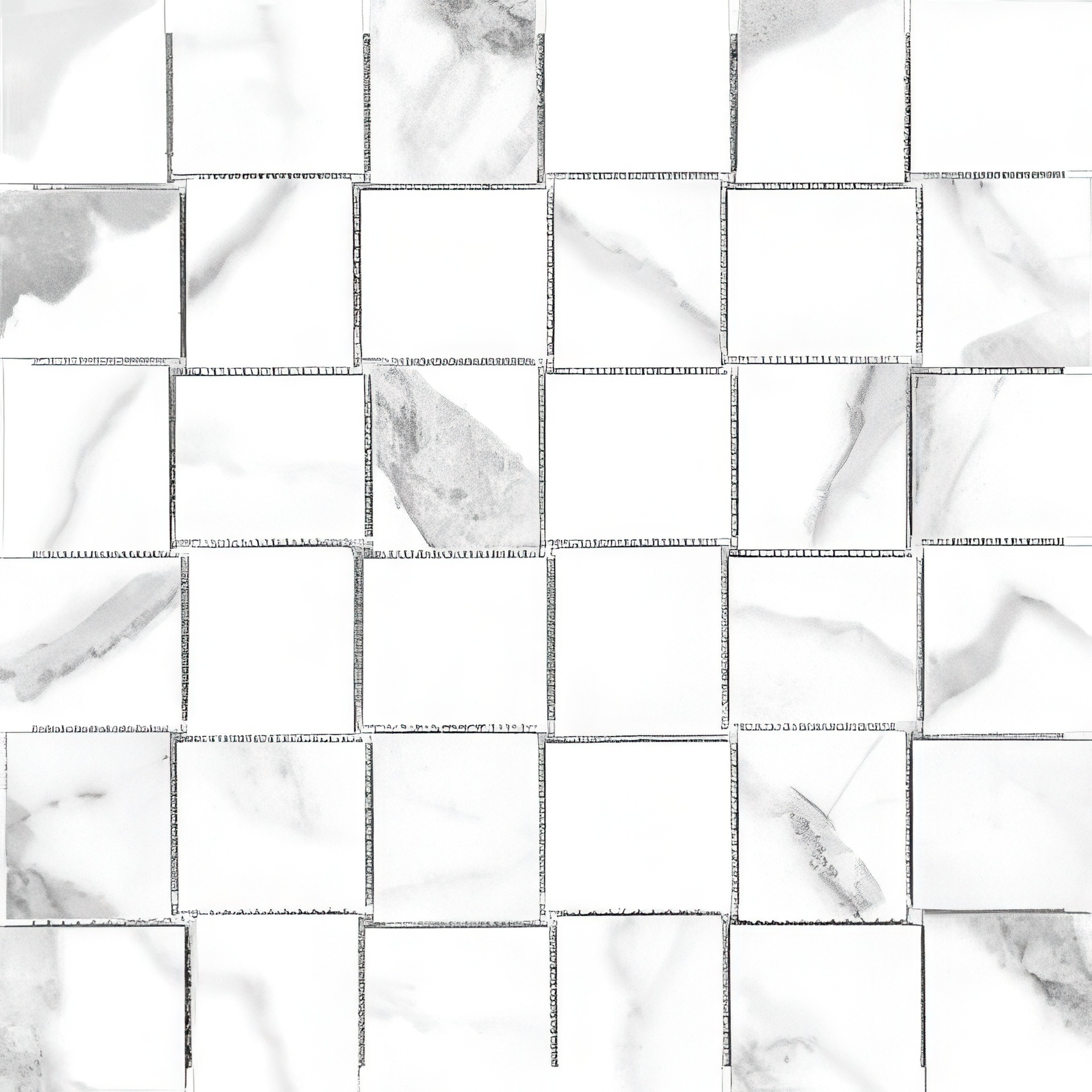 Voyage 2x2 Honed or Polished Marble Look Porcelain Mosaic Tile (Voyage: Statuario, Polished)