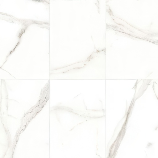 Voyage 12x24 Honed or Polished Marble Look Porcelain Tile (Voyage: Calacatta, Honed)