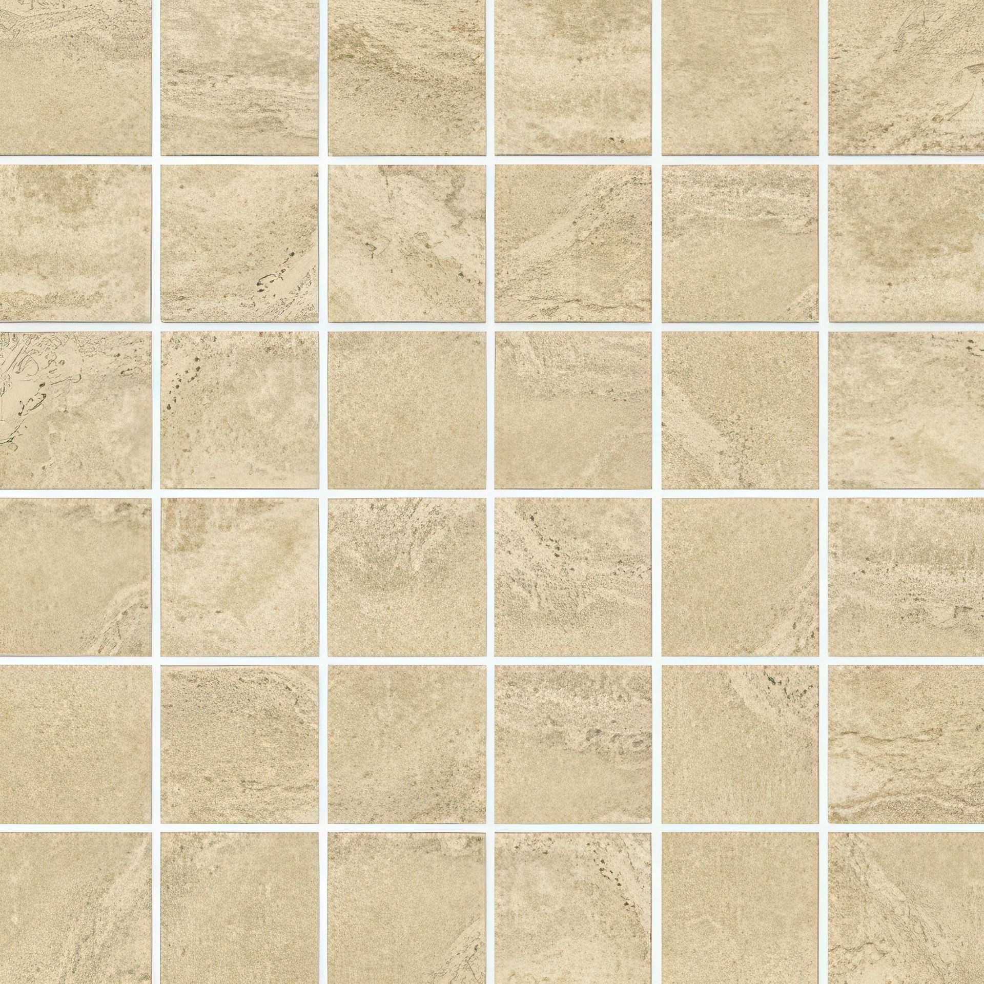 Verenna 2x2 Matte Travertine Look Porcelain Mosaic Tile (Verenna: Aureo Soft)
