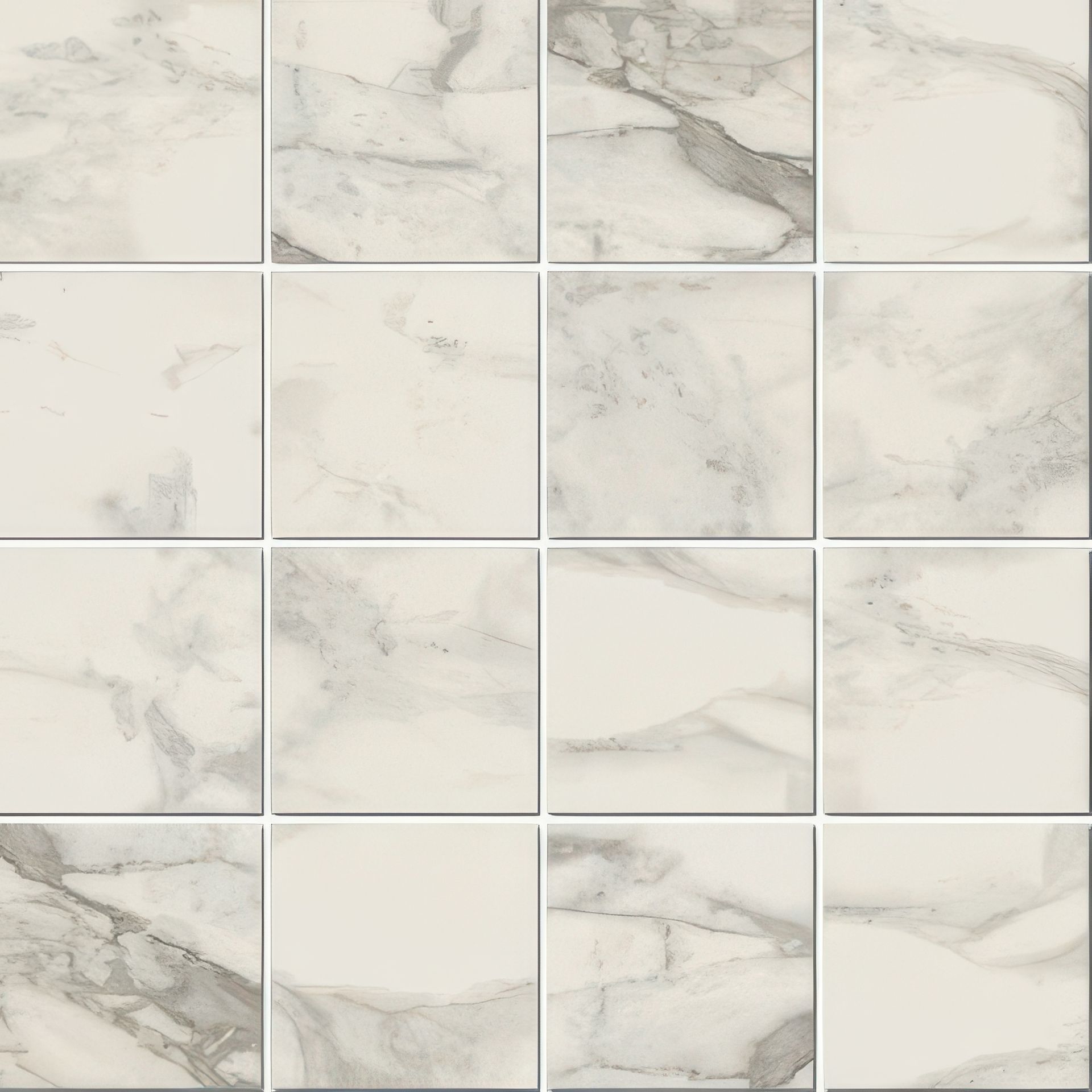 Luxe 3x3 Honed or Polished Luxury Stone Look Porcelain Mosaic Tile (Luxe: Calacatta, Honed)