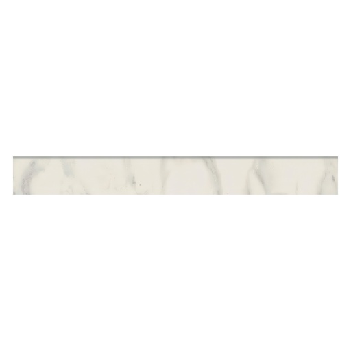 Luxe 4x24 Honed or Polished Luxury Stone Look Porcelain Bullnose Tile (Luxe: Calacatta, Polished)