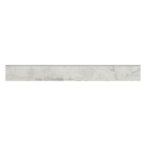 Luxe 4x24 Honed or Polished Luxury Stone Look Porcelain Bullnose Tile (Luxe: White, Polished)