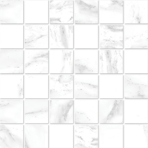 Luxury Calacatta 2x2 Matte Marble Look Porcelain Mosaic Tile (Glossy)