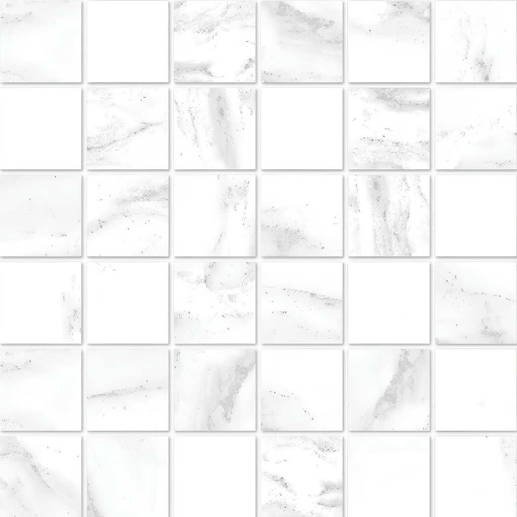 Luxury Calacatta 2x2 Matte Marble Look Porcelain Mosaic Tile