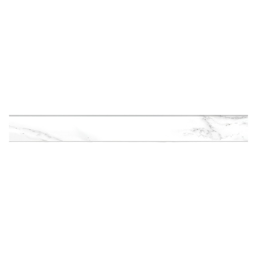 Luxury Calacatta 3x24 Matte Marble Look Porcelain Bullnose Tile (Glossy)