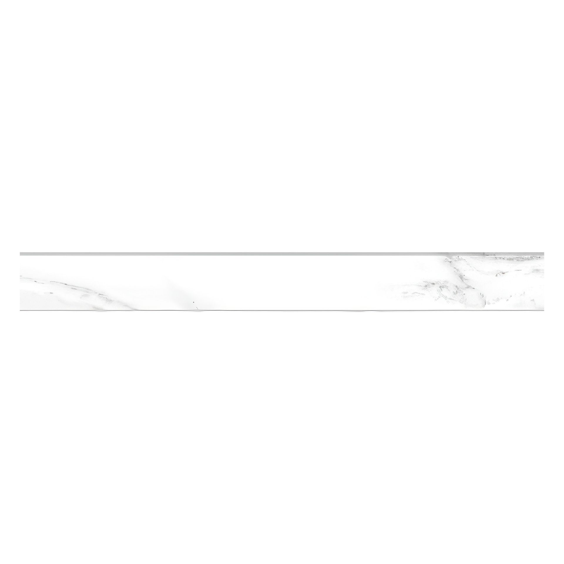 Luxury Calacatta 3x24 Matte Marble Look Porcelain Bullnose Tile (Honed)