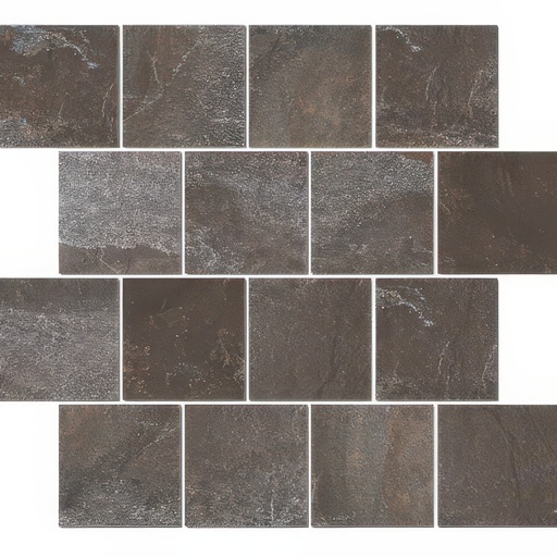 Mountain 3x3 Honed Slate Look Porcelain Brick Mosaic Tile (Mountain: Charcoal)