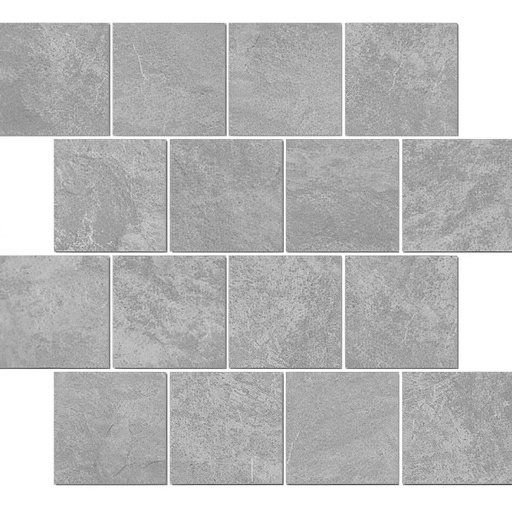 Mountain 3x3 Honed Slate Look Porcelain Brick Mosaic Tile (Mountain: Silver)
