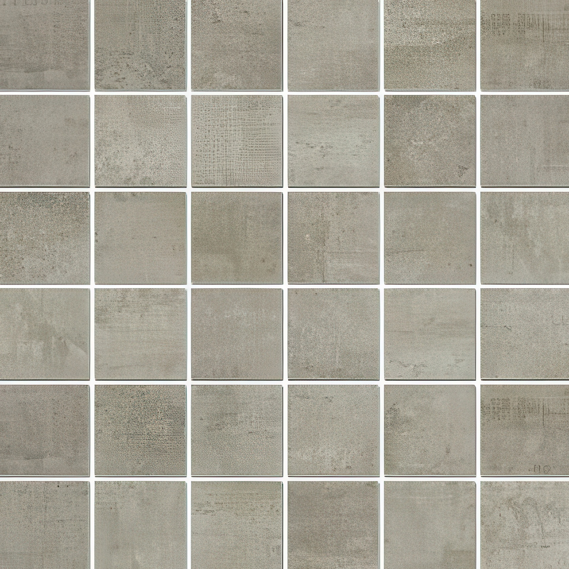 Needlepoint 2x2 Honed Cement Look Porcelain Mosaic Tile (Needlepoint: Grigio)