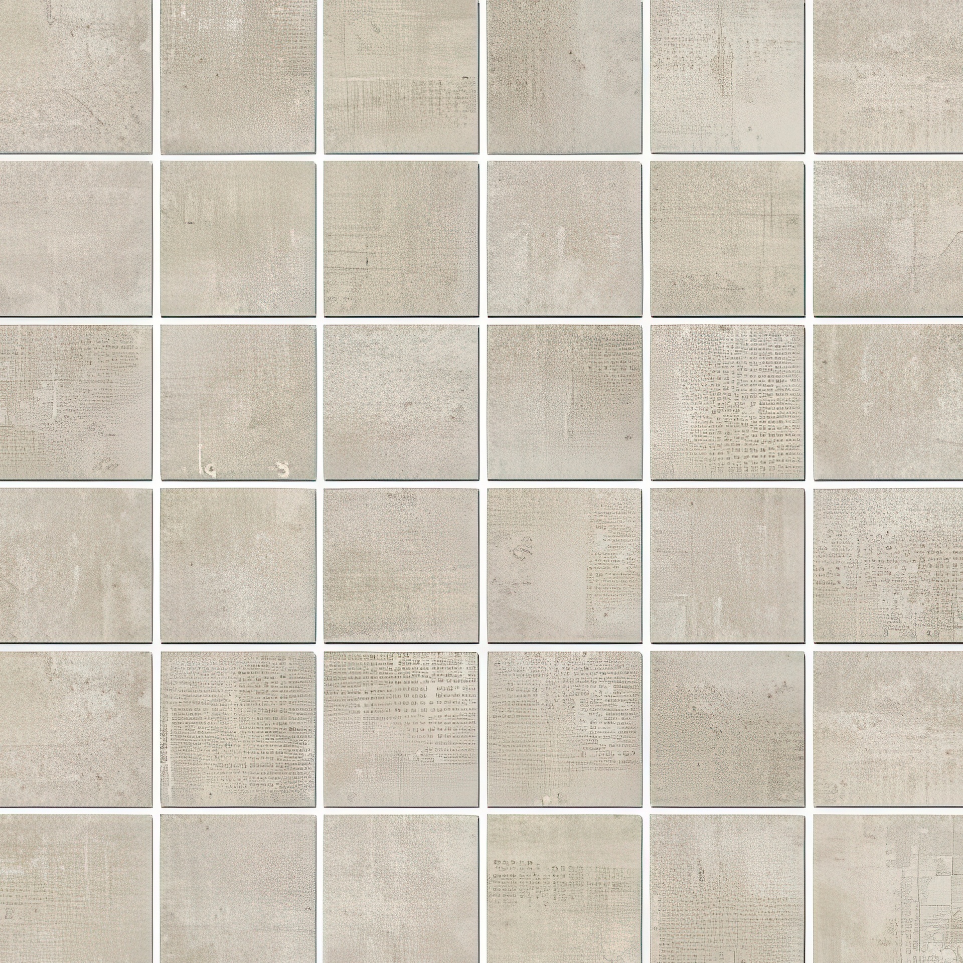 Needlepoint 2x2 Honed Cement Look Porcelain Mosaic Tile (Needlepoint: Latte)