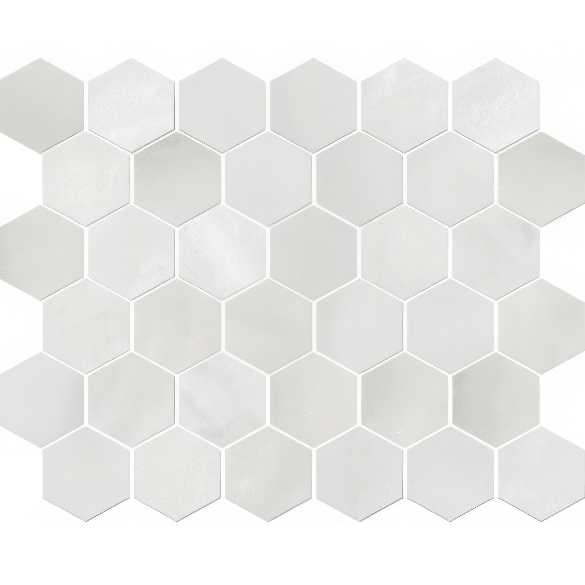 Mozart 2in Hexagon Honed or Polished Marble Look Porcelain Mosaic Tile (Mozart: Onyx Nuvolato, Polished)