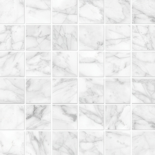 Mozart 2x2 Honed or Polished Marble Look Porcelain Mosaic Tile (Mozart: Carrara Gioia, Polished)