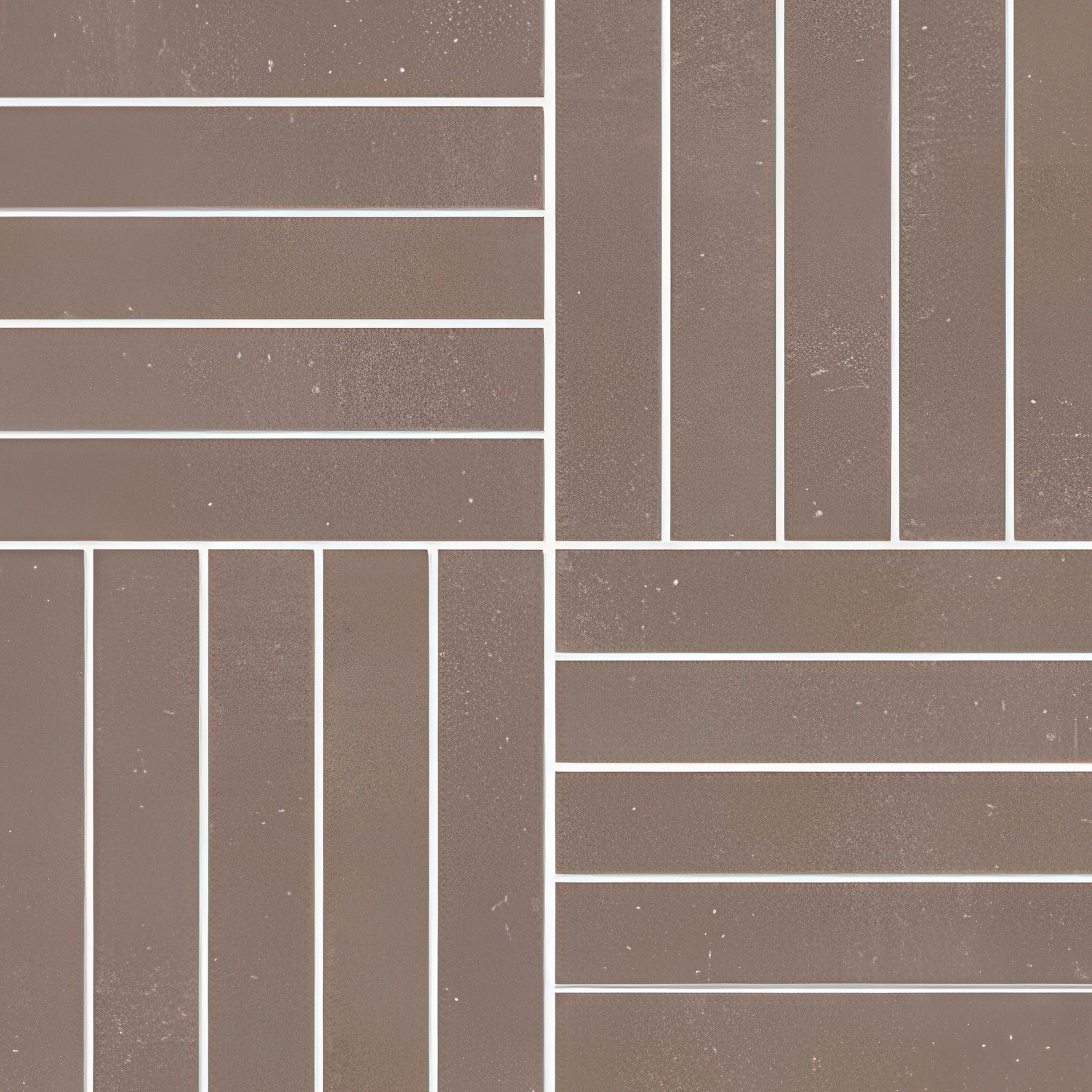 Paradise 1x6 Parquete Matte Concrete Look Porcelain Mosaic Tile (Paradise: City)