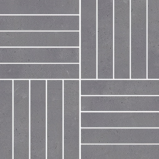 Paradise 1x6 Parquete Matte Concrete Look Porcelain Mosaic Tile (Paradise: Heaven)