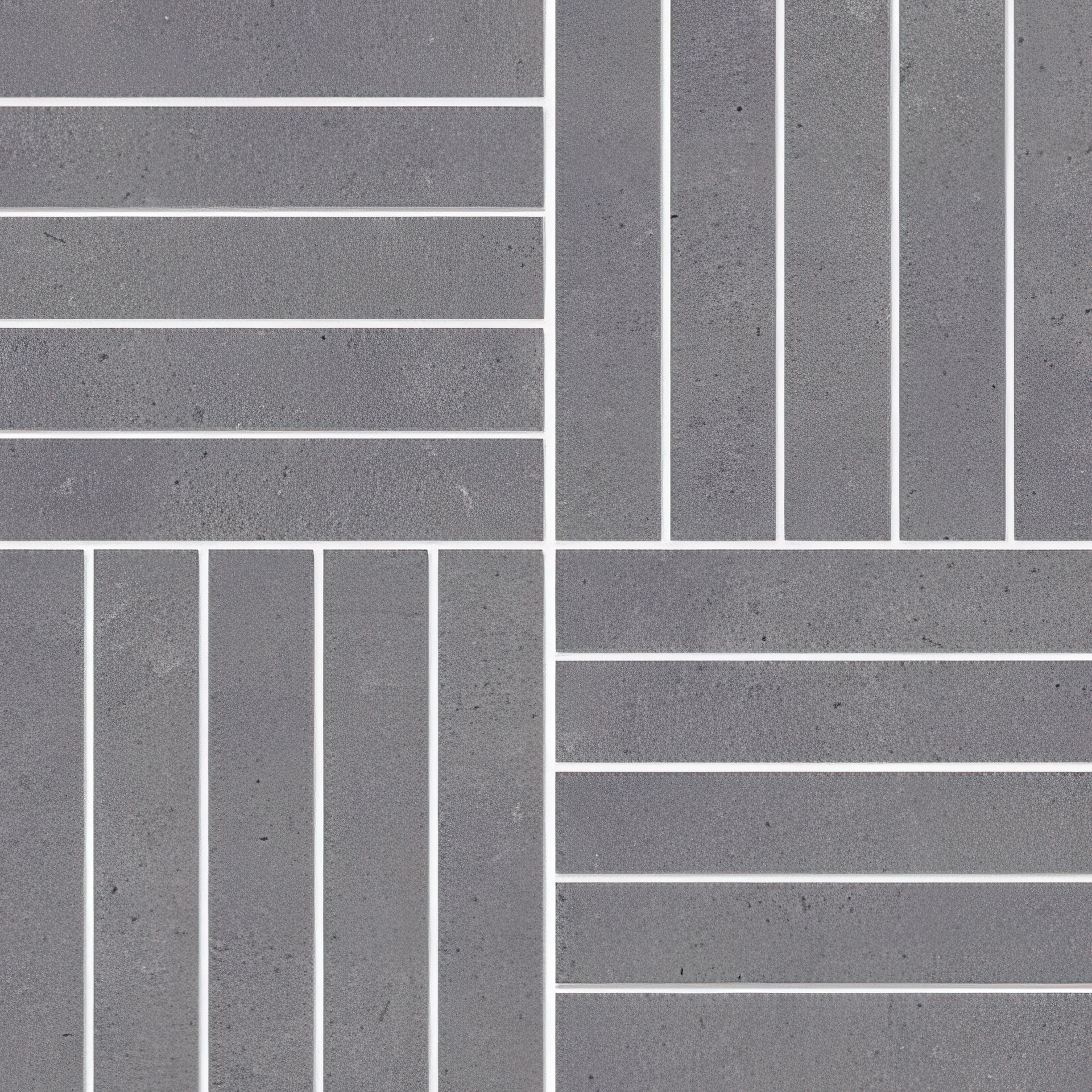 Paradise 1x6 Parquete Matte Concrete Look Porcelain Mosaic Tile (Paradise: Heaven)