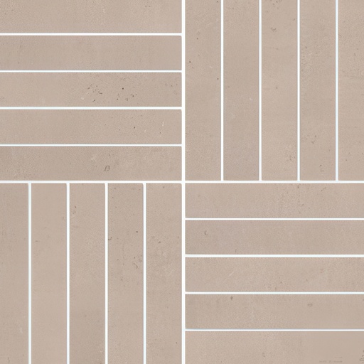 Paradise 1x6 Parquete Matte Concrete Look Porcelain Mosaic Tile (Paradise: Moon)