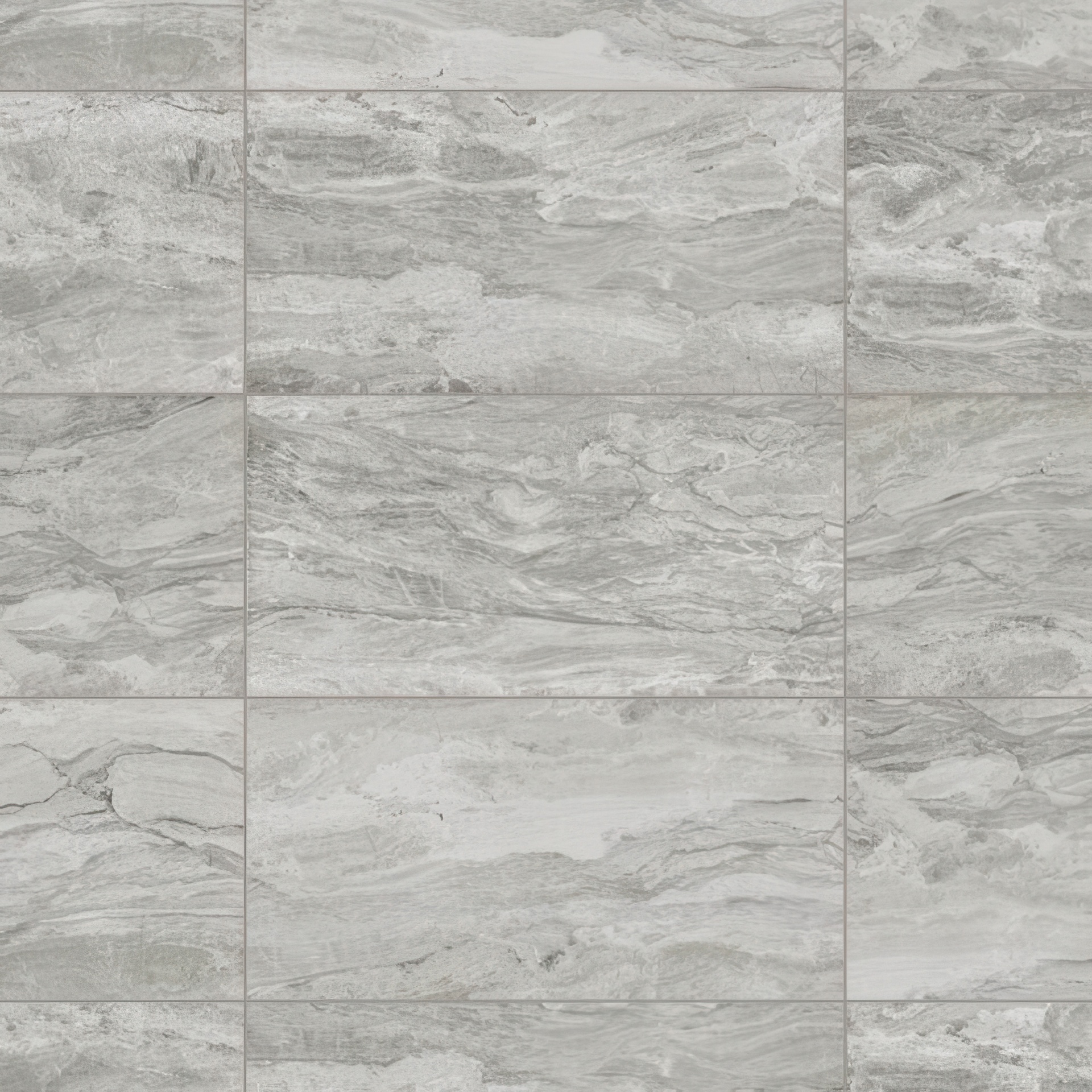 Serene 12x24 Polished Marble Look Porcelain Tile (Serene: Silver)