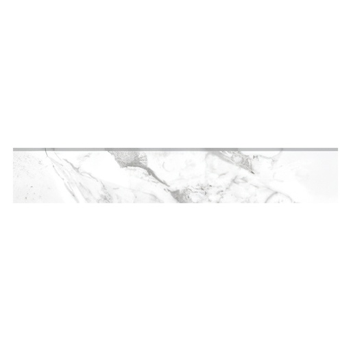 Mozart 4x24 Honed or Polished Marble Look Porcelain Bullnose Tile (Mozart: Arabescato, Honed)