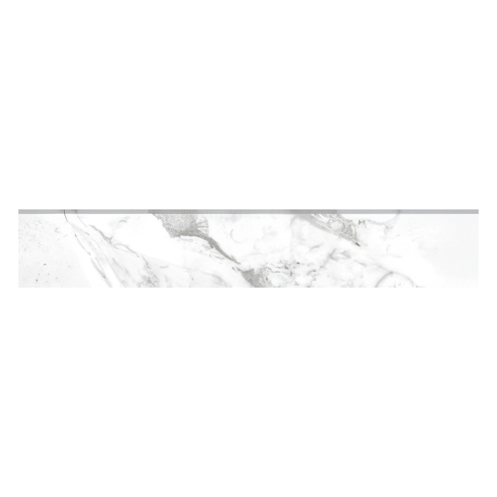 Mozart 4x24 Honed or Polished Marble Look Porcelain Bullnose Tile (Mozart: Arabescato, Honed)