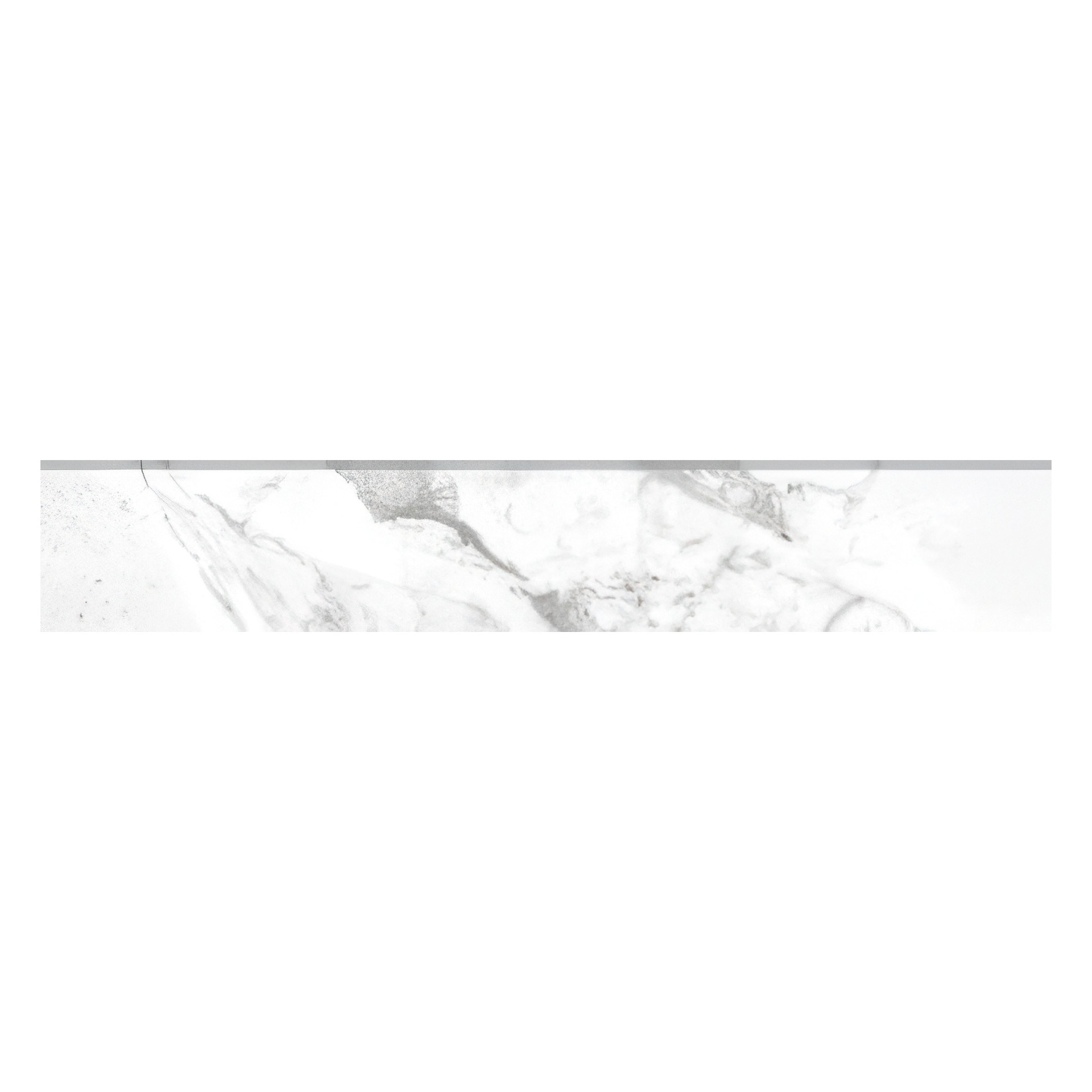 Mozart 4x24 Honed or Polished Marble Look Porcelain Bullnose Tile (Mozart: Arabescato, Polished)